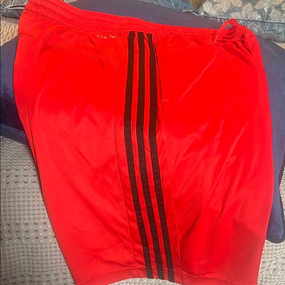 Adidas Men's Red Athletic Shorts - Picture 4 of 5